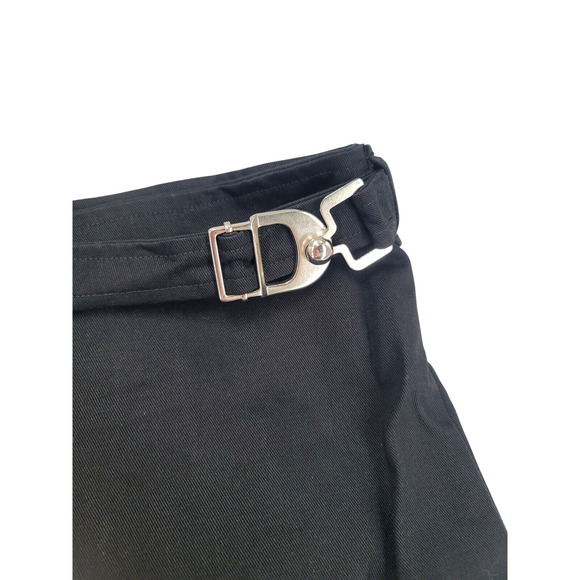 EB Denim Black Wrap Mini Skirt Size XL Belted Y2K Street Style 100% Cotton USA - Picture 3 of 7